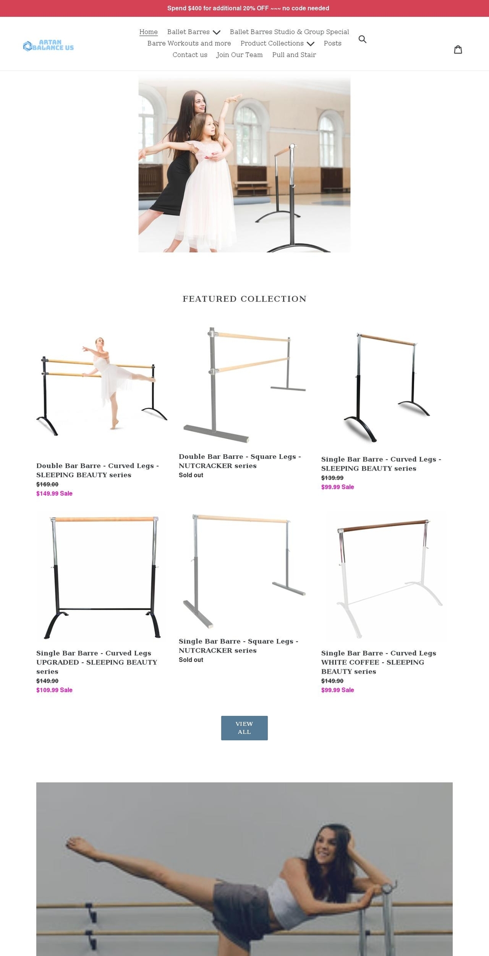 artanbalanceus.com shopify website screenshot