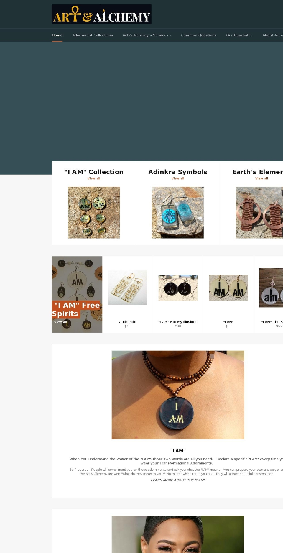 artandalchemyjewelry.com — Shopify storefront screenshot