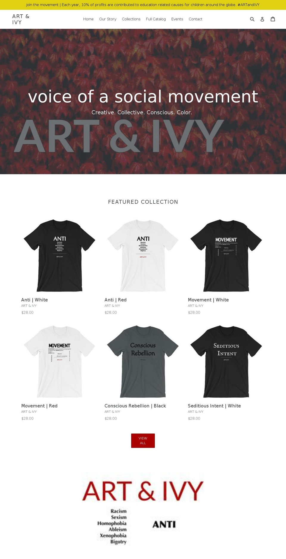 artandivy.com shopify website screenshot