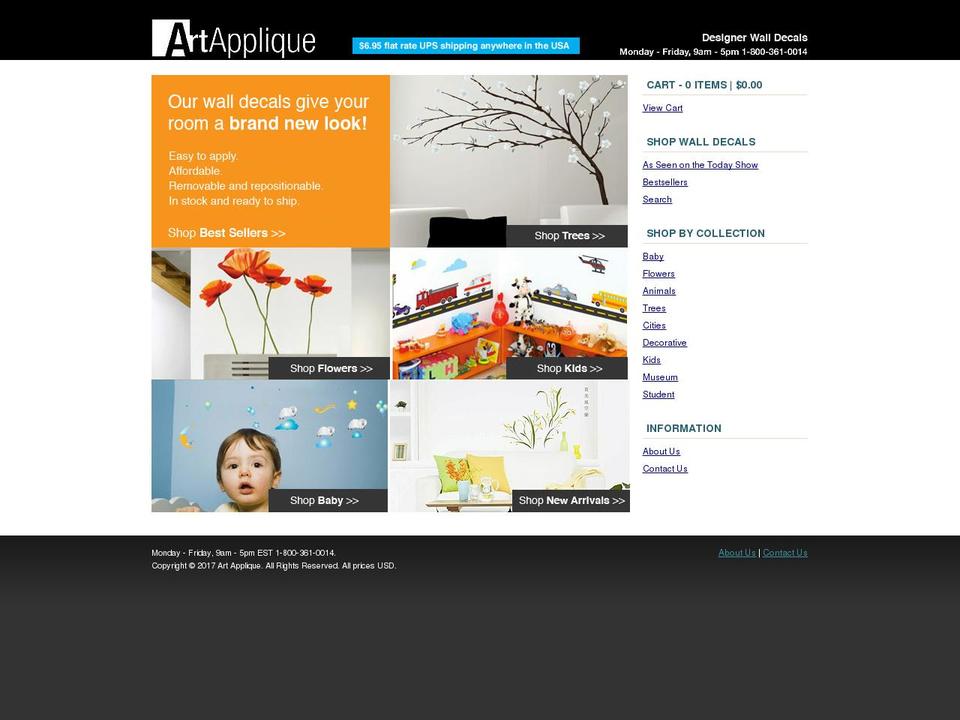 Portland Shopify theme site example artapplique.com