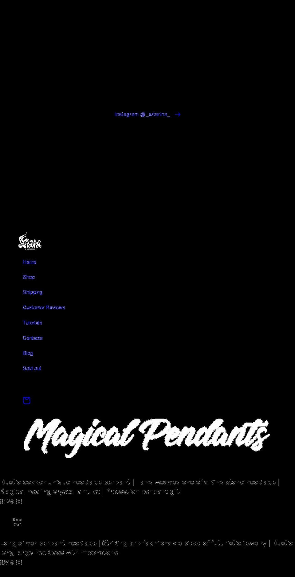 artarina.com shopify website screenshot