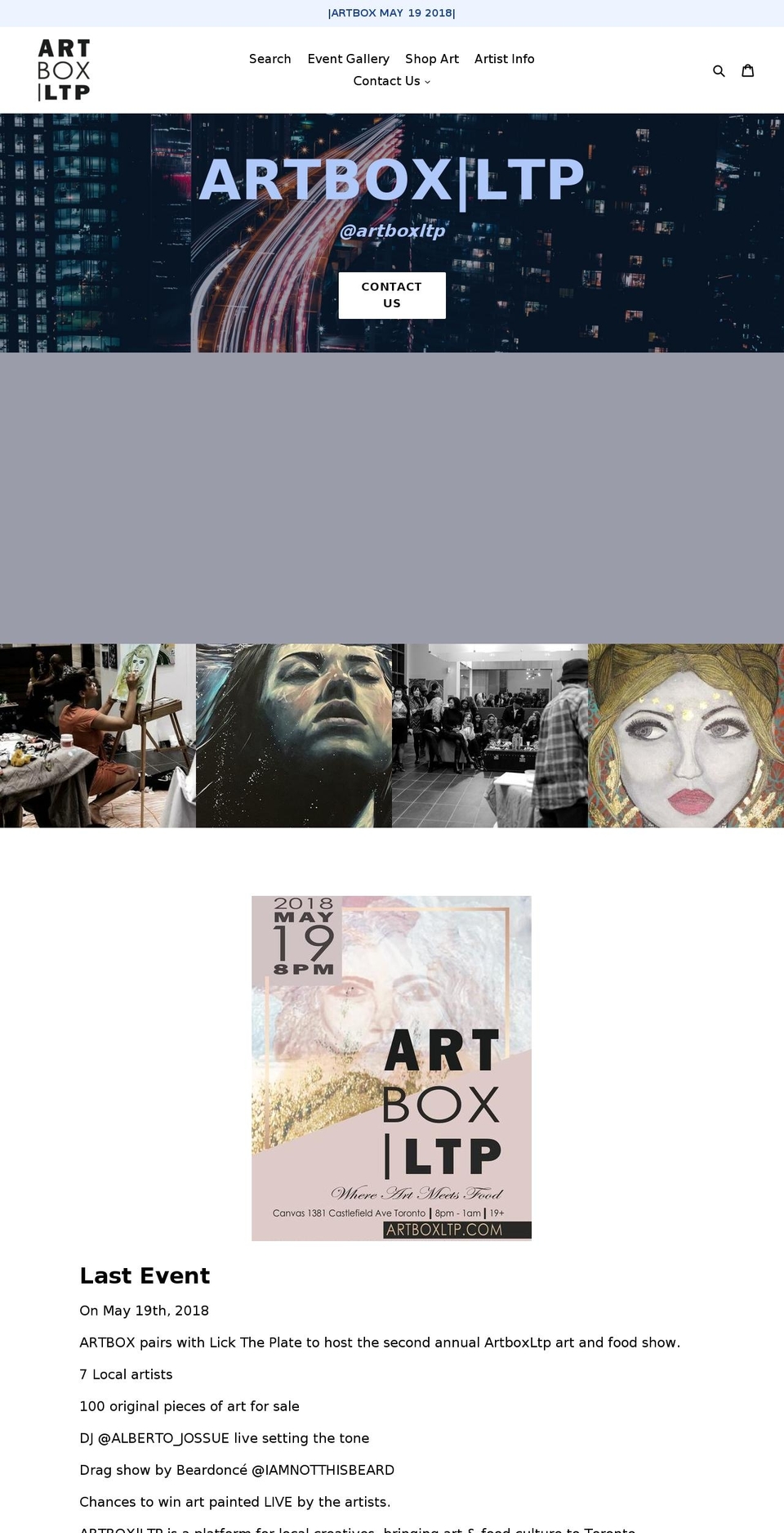 artboxltp.com — Shopify storefront screenshot