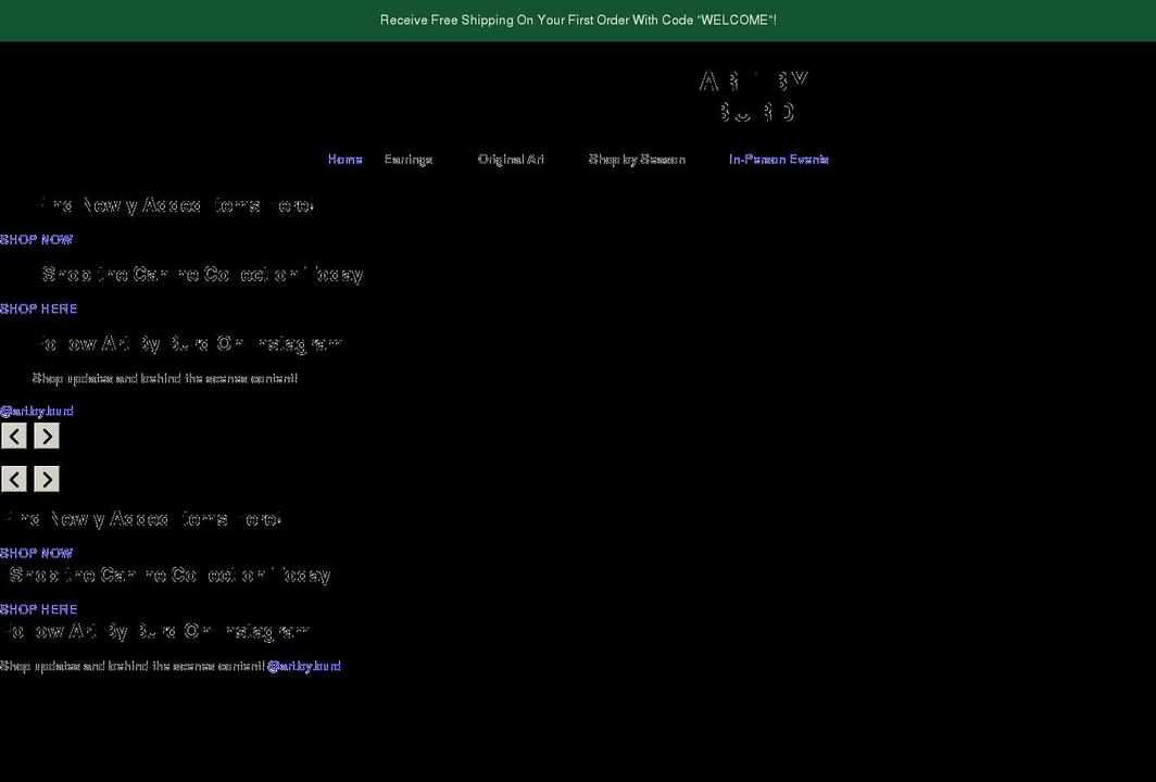 artbyburd.com shopify website screenshot