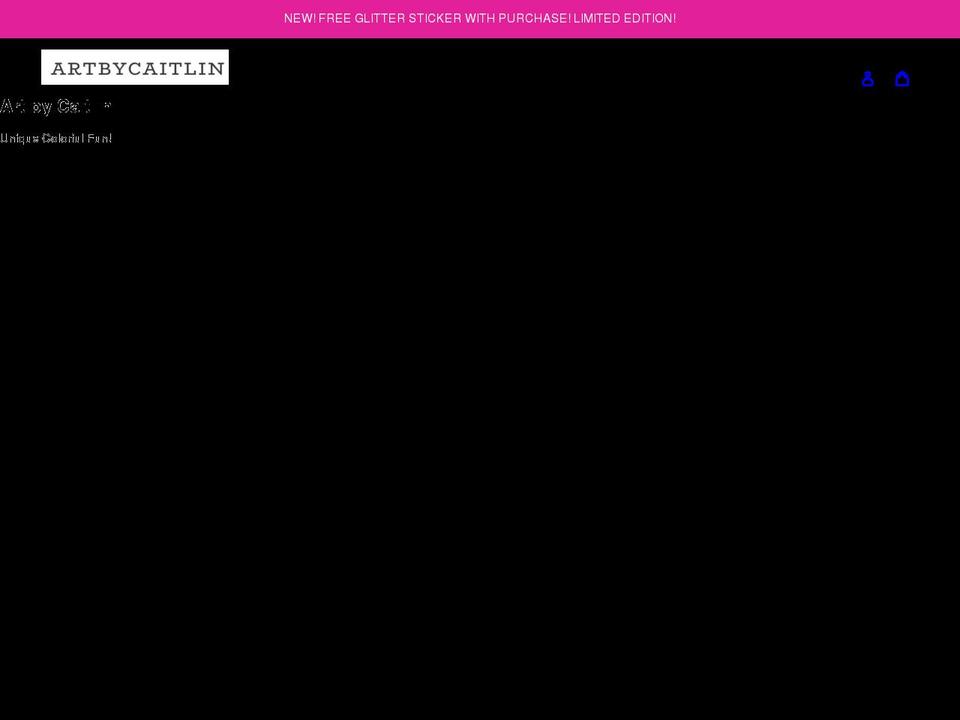 artbycaitlin.com shopify website screenshot