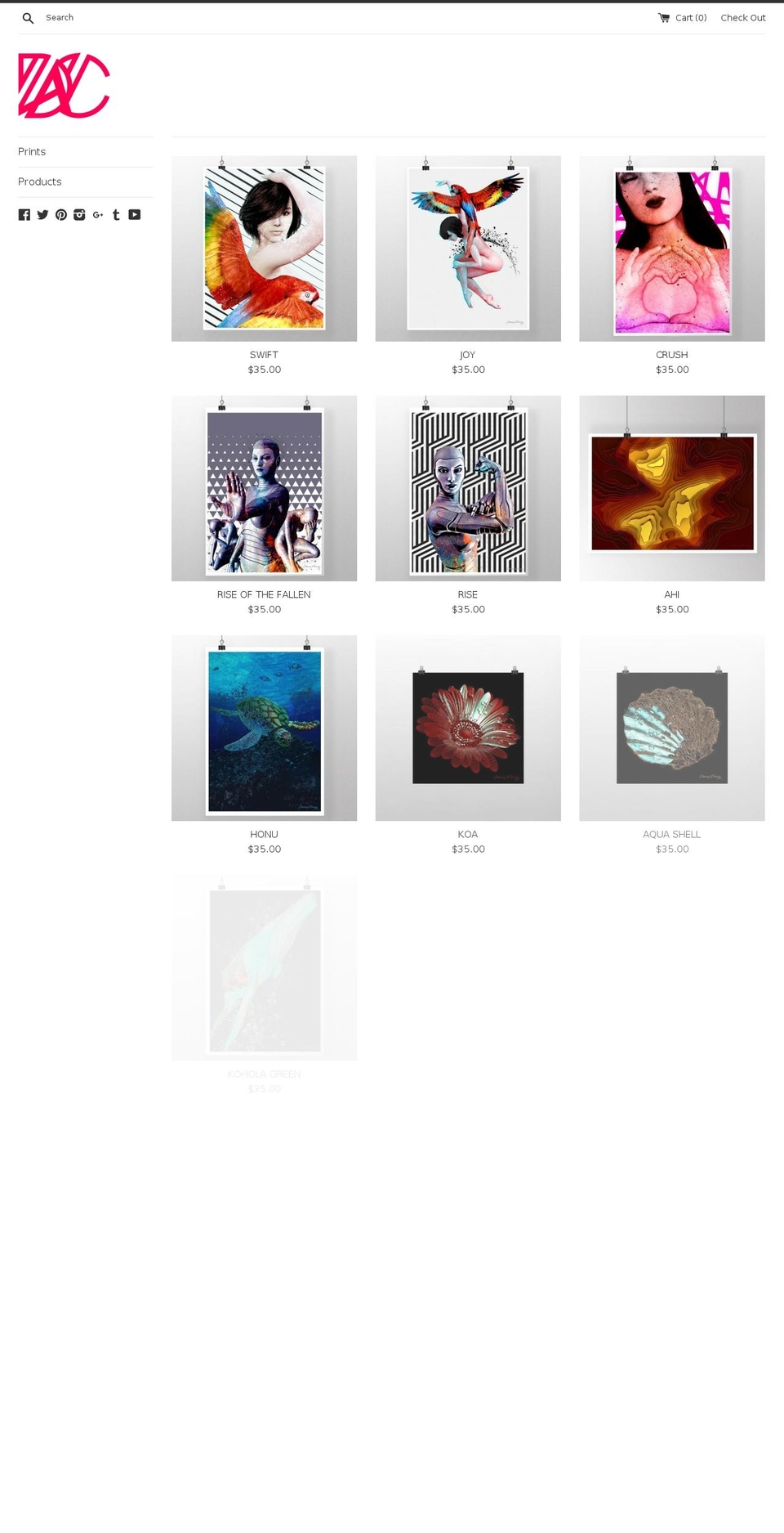 artbydannyc.com shopify website screenshot