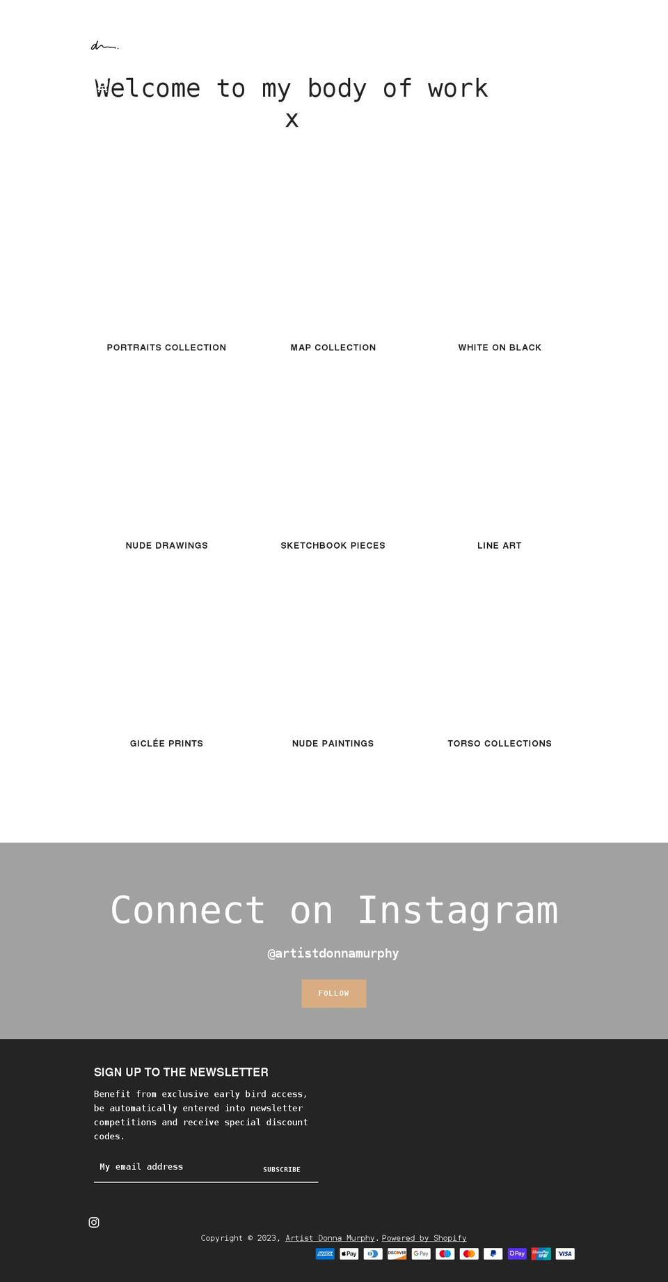 artbydizz.com shopify website screenshot