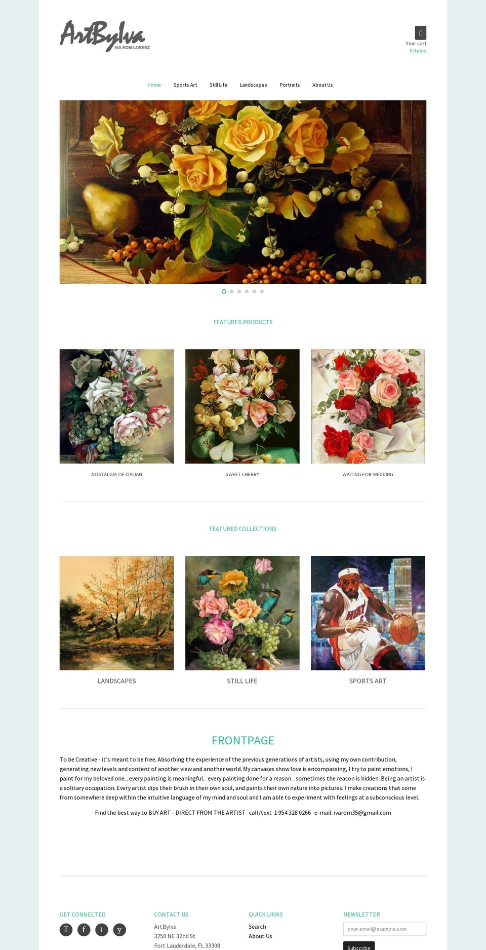 artbyiva.myshopify.com shopify website screenshot