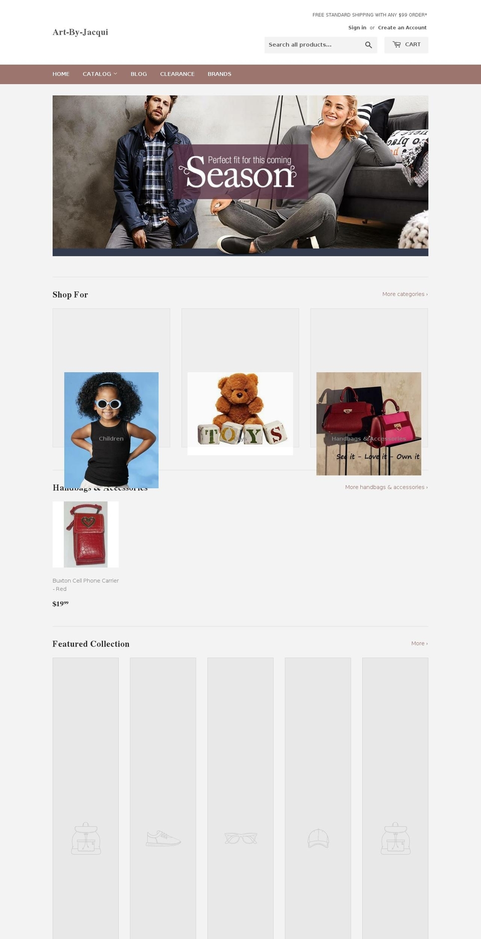 artbyjacqui.com shopify website screenshot