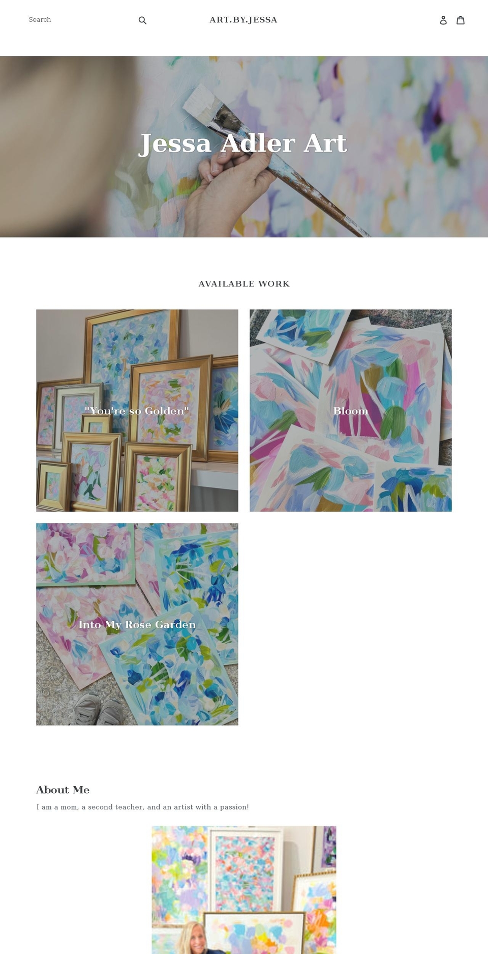 artbyjessa.com — Shopify storefront screenshot