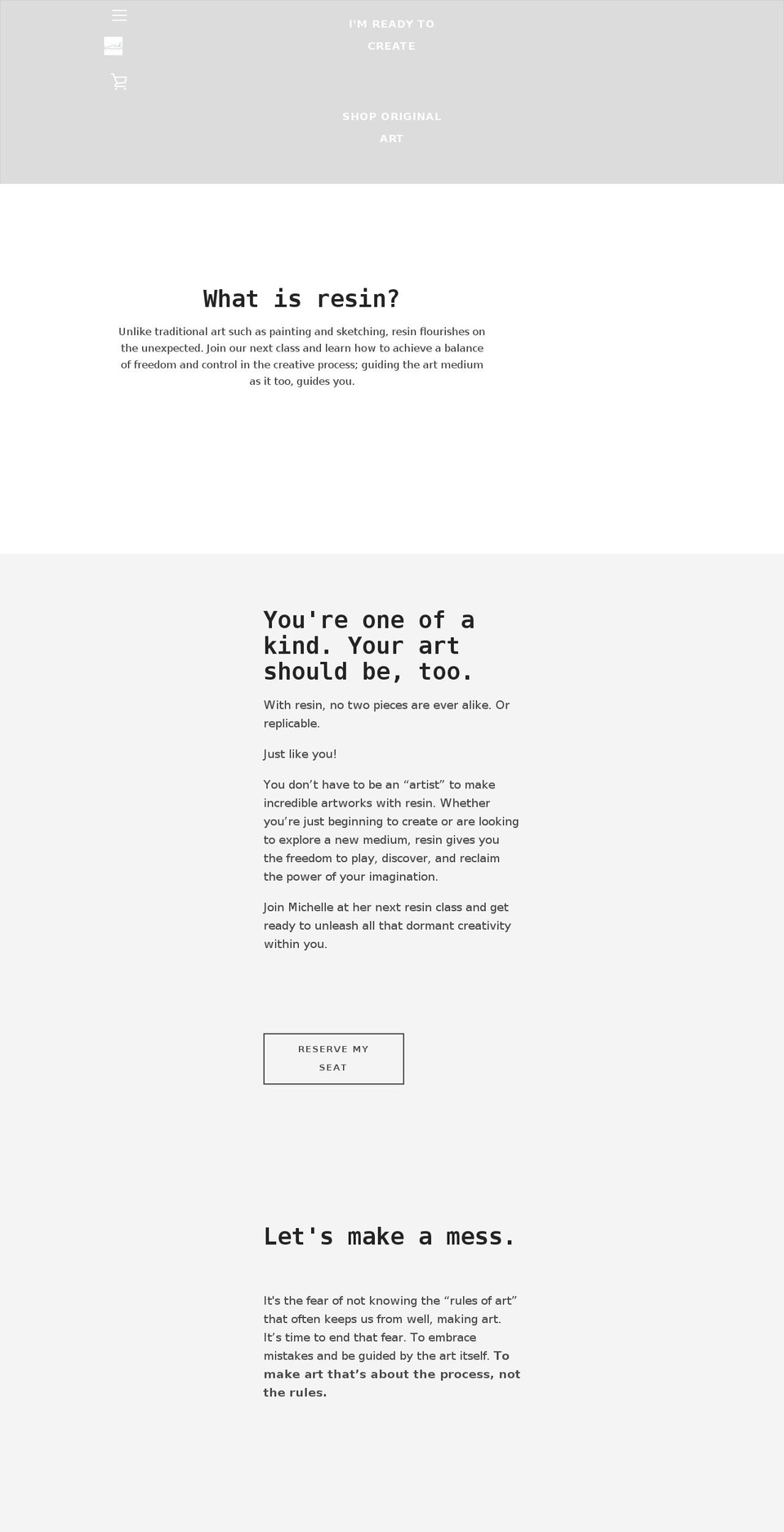 artbymichla.com shopify website screenshot