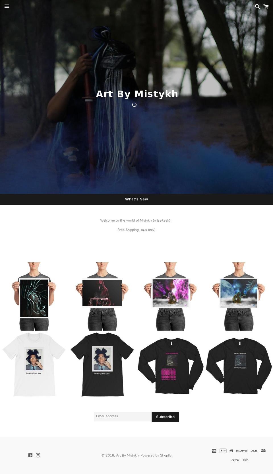 artbymistykh.com — Shopify storefront screenshot