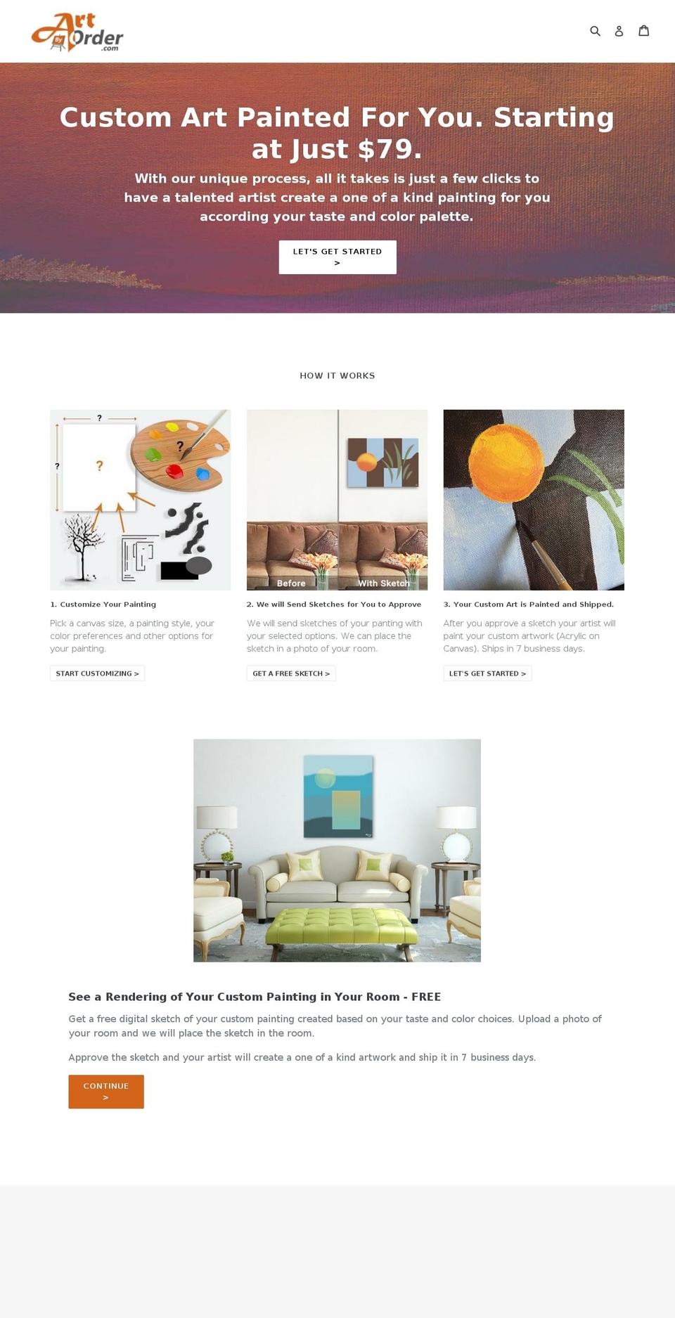 artbyorder.com — Shopify storefront screenshot