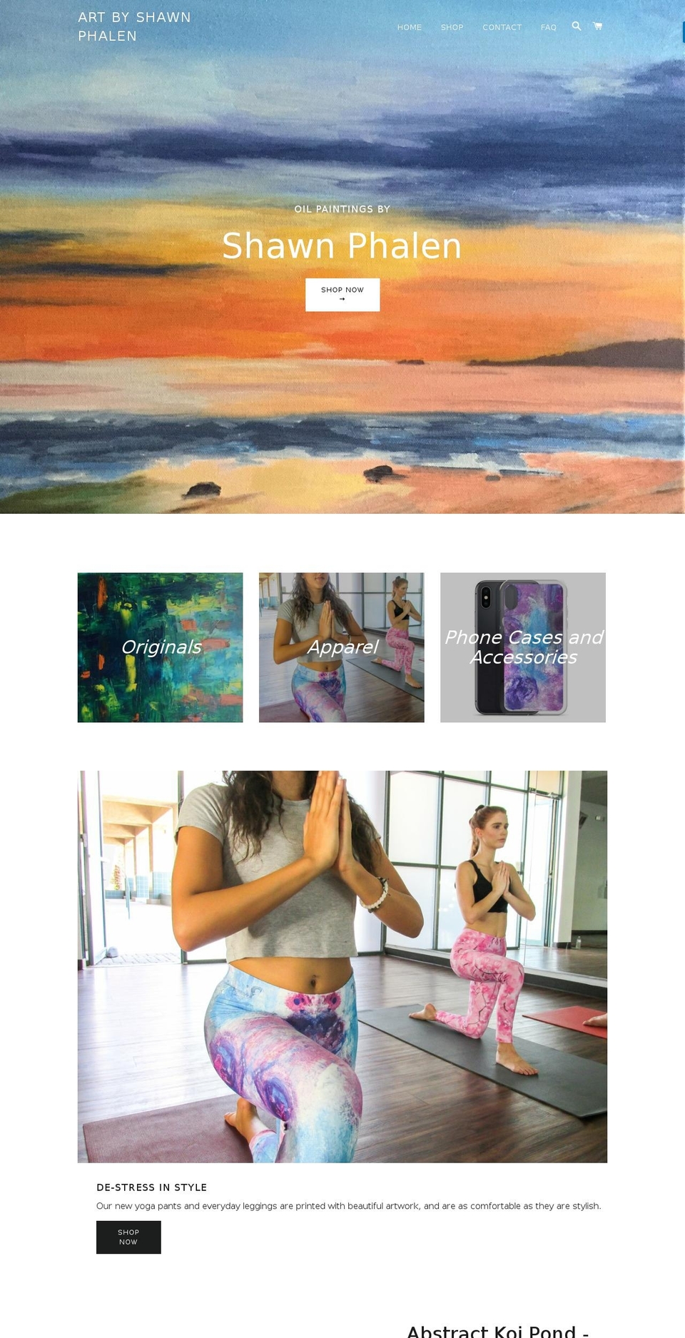 artbyshawnphalen.com — Shopify storefront screenshot