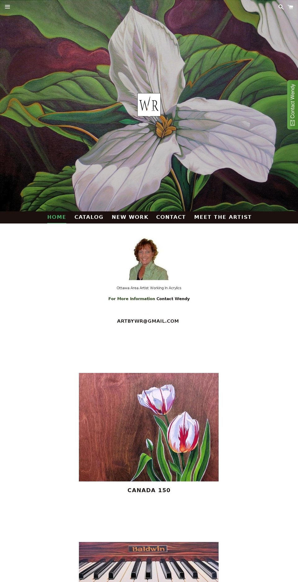artbywr.com — Shopify storefront screenshot