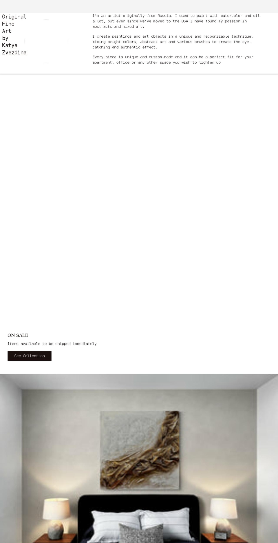 artbyzvezdina.com shopify website screenshot