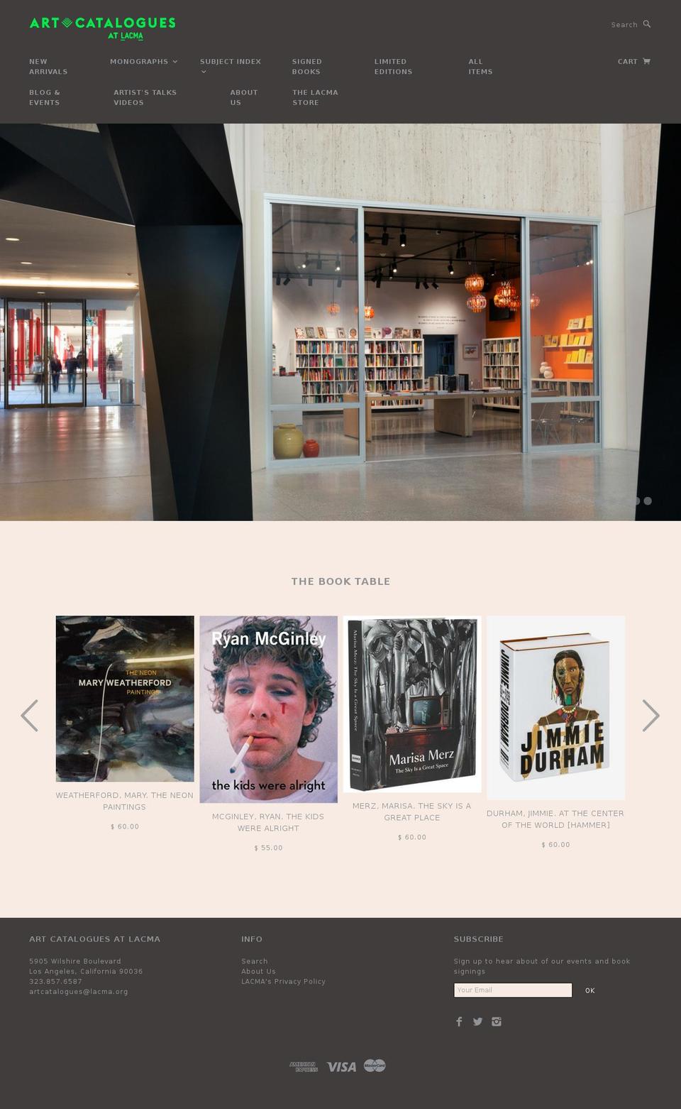 artcatalogues.com shopify website screenshot