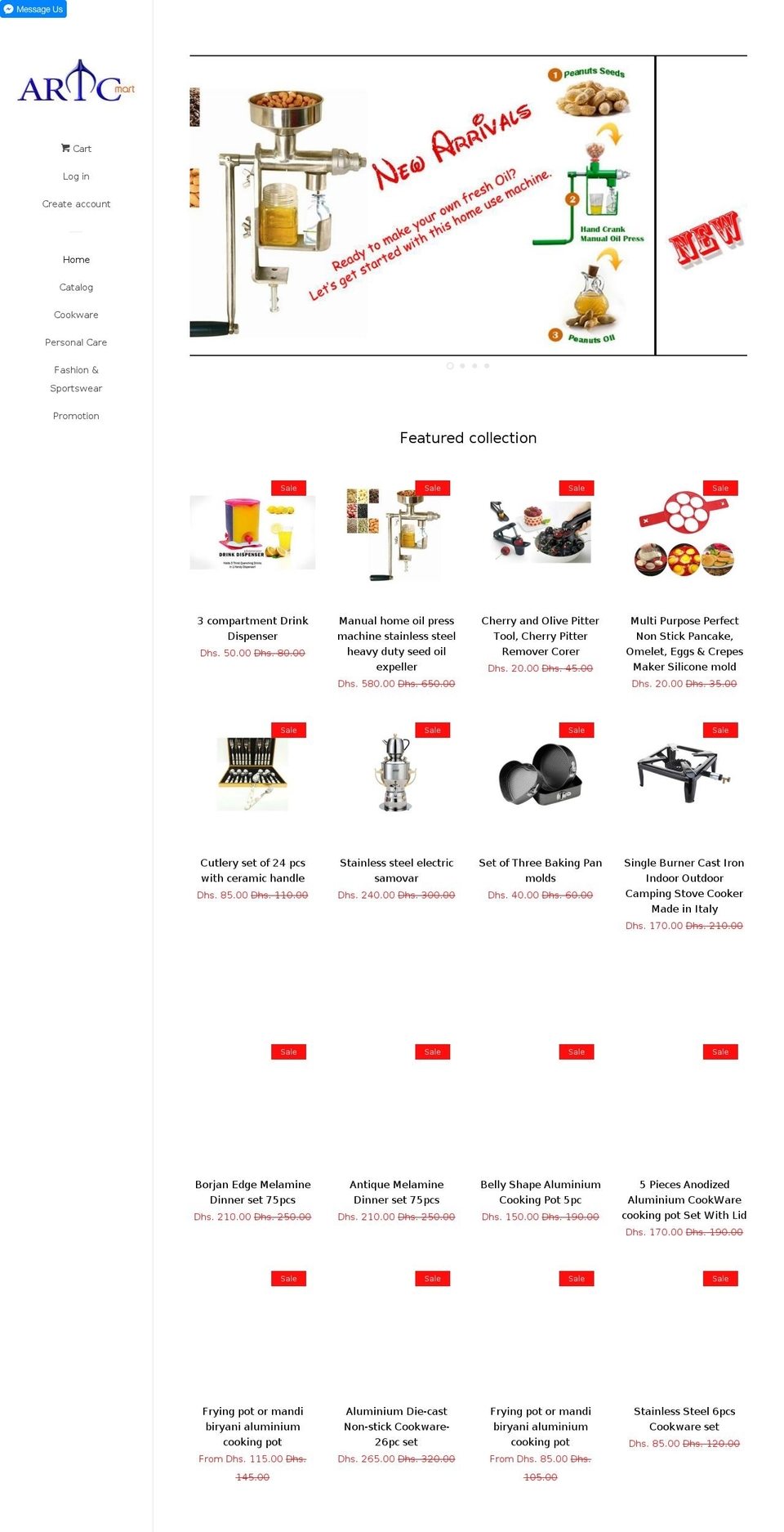 artcmart.com — Shopify storefront screenshot