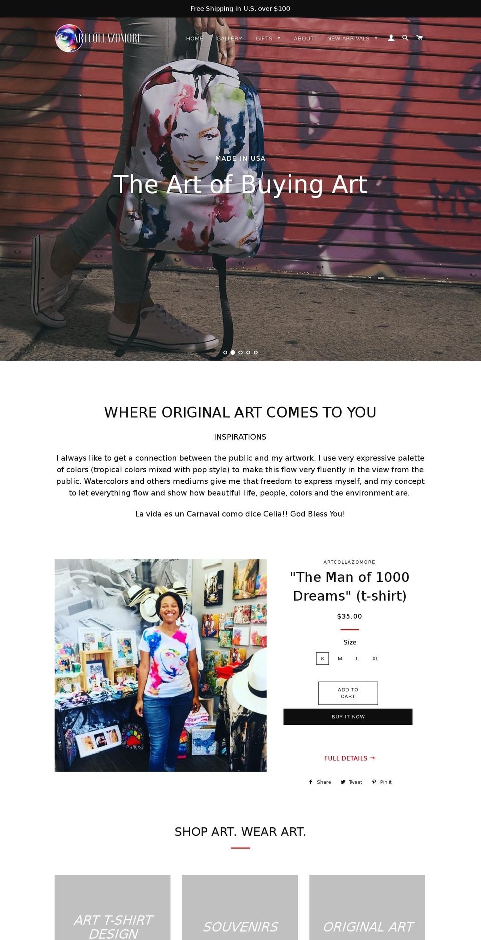artcollazomore.com — Shopify storefront screenshot