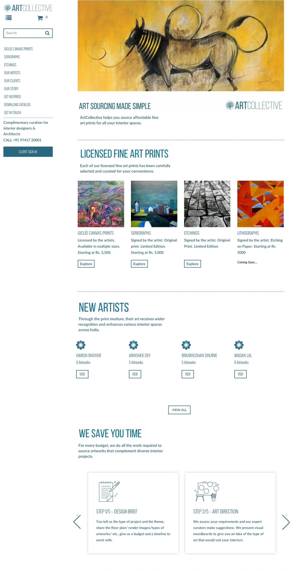 New Theme Working - DK Shopify theme site example artcollectiveindialtd.myshopify.com
