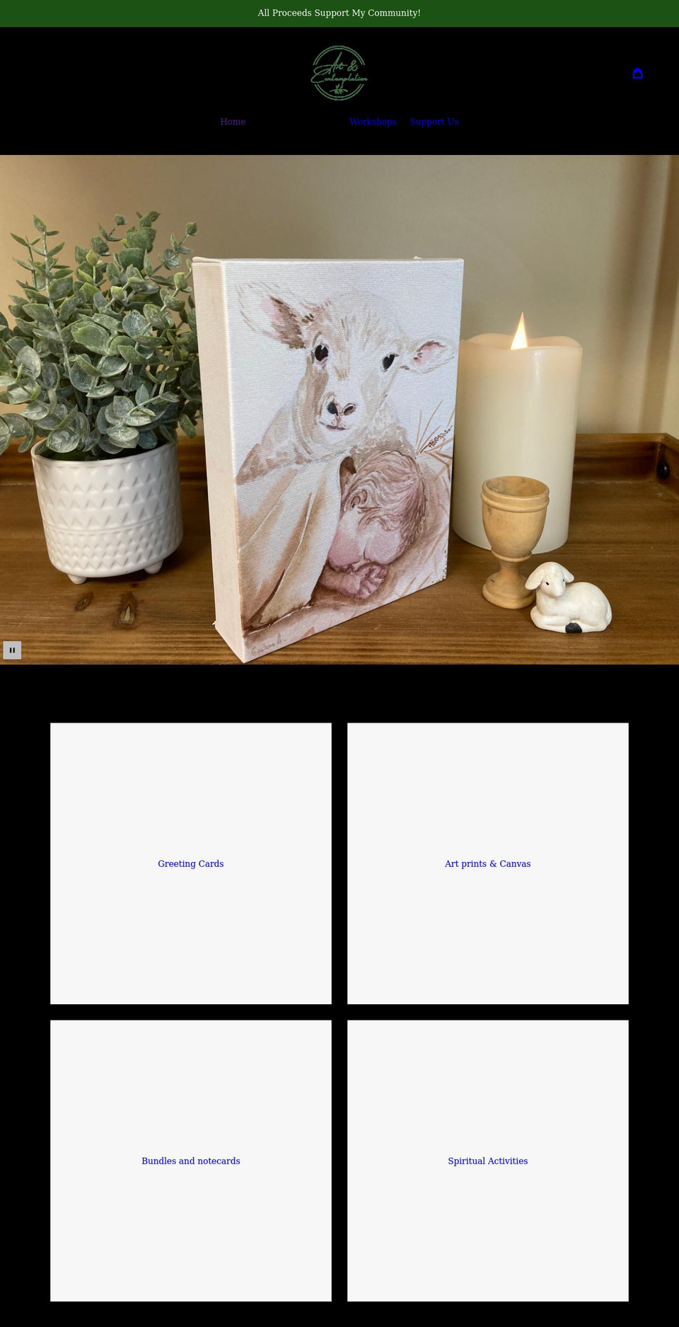 artcontemplation.com shopify website screenshot