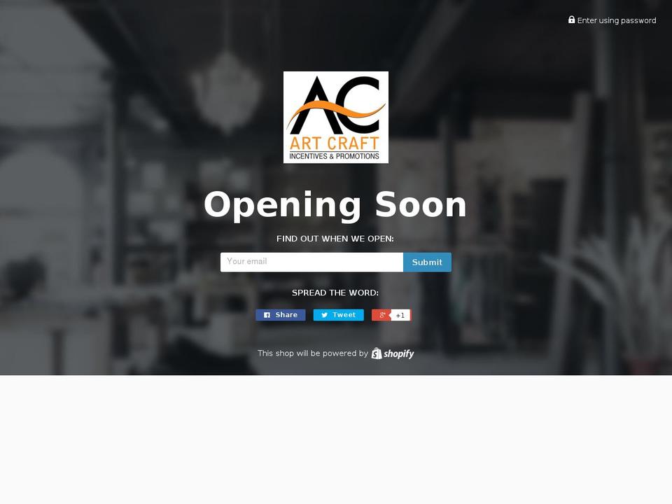artcraftgear.com shopify website screenshot