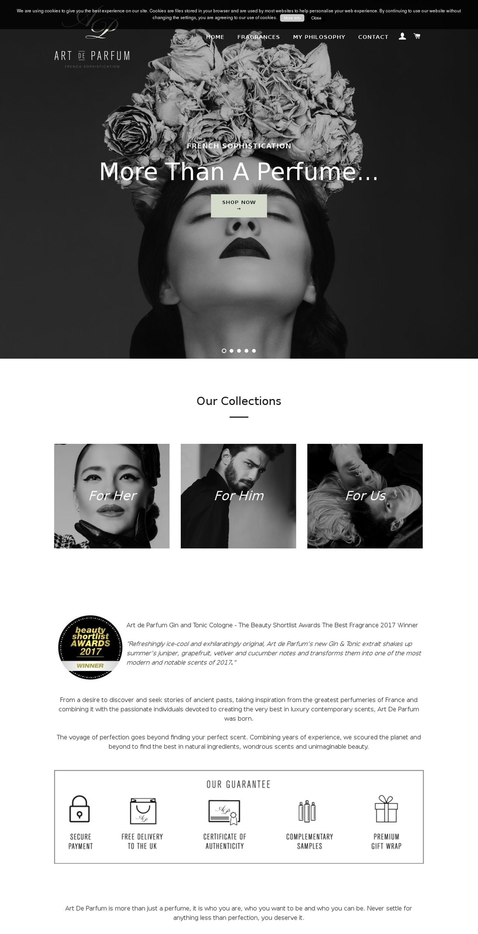 artdeparfum.com shopify website screenshot