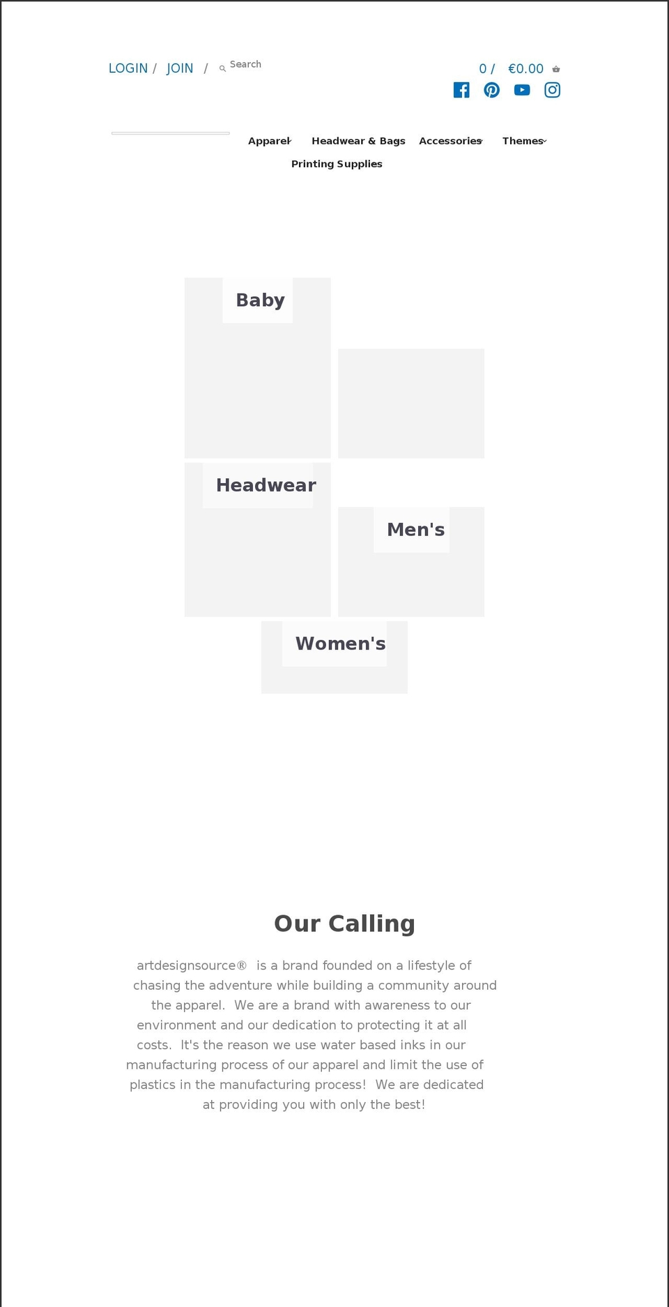 Website Build Shopify theme site example artdesignsource.com