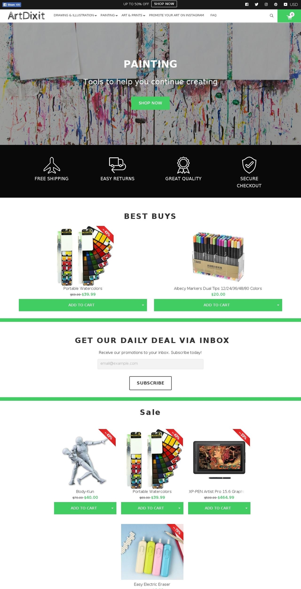 artdixit.com — Shopify storefront screenshot