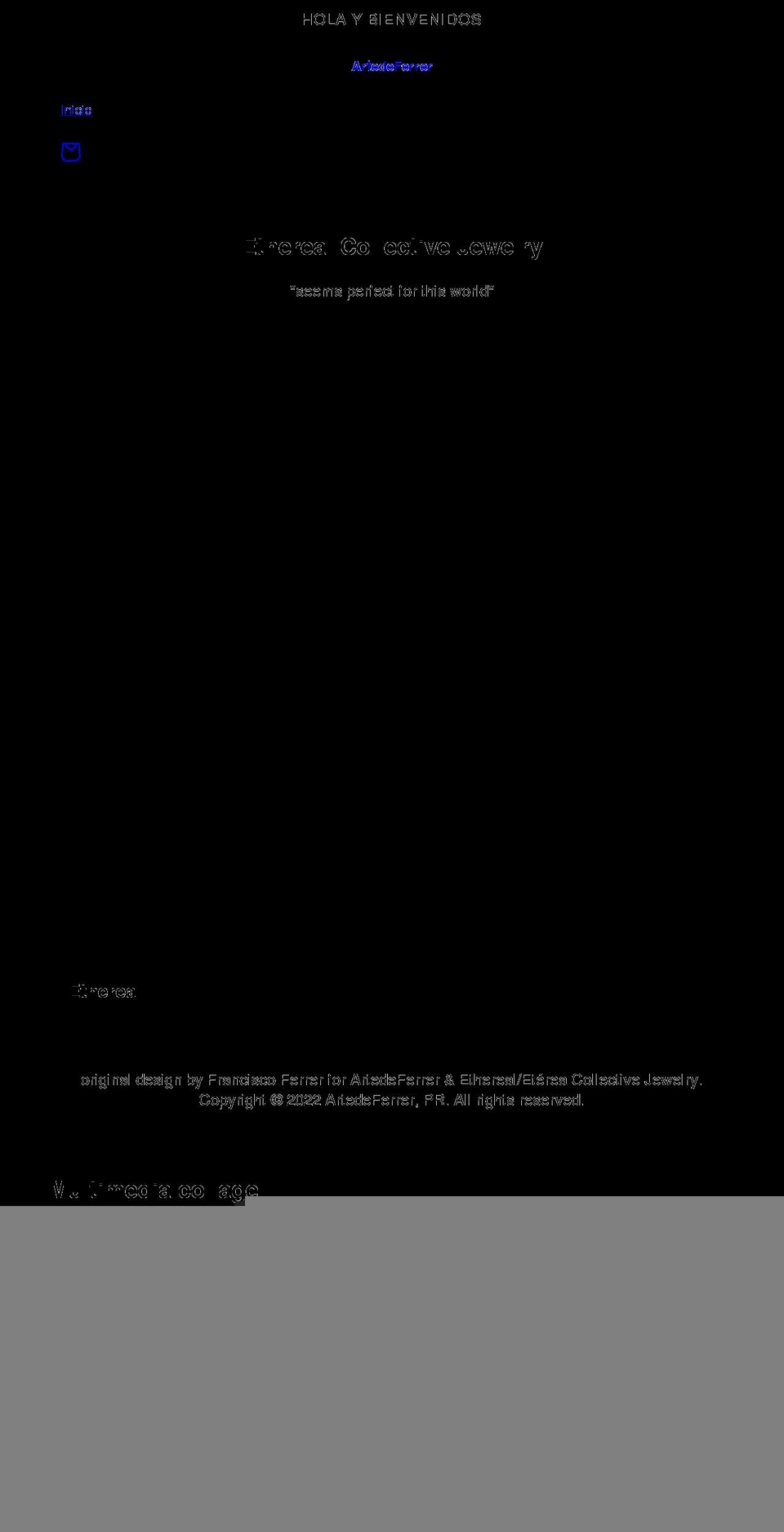 artedeferrer.com shopify website screenshot