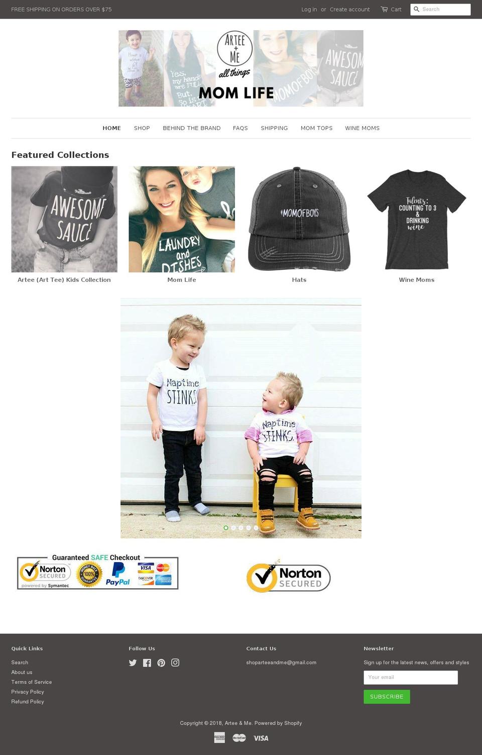 arteeandme.com — Shopify storefront screenshot