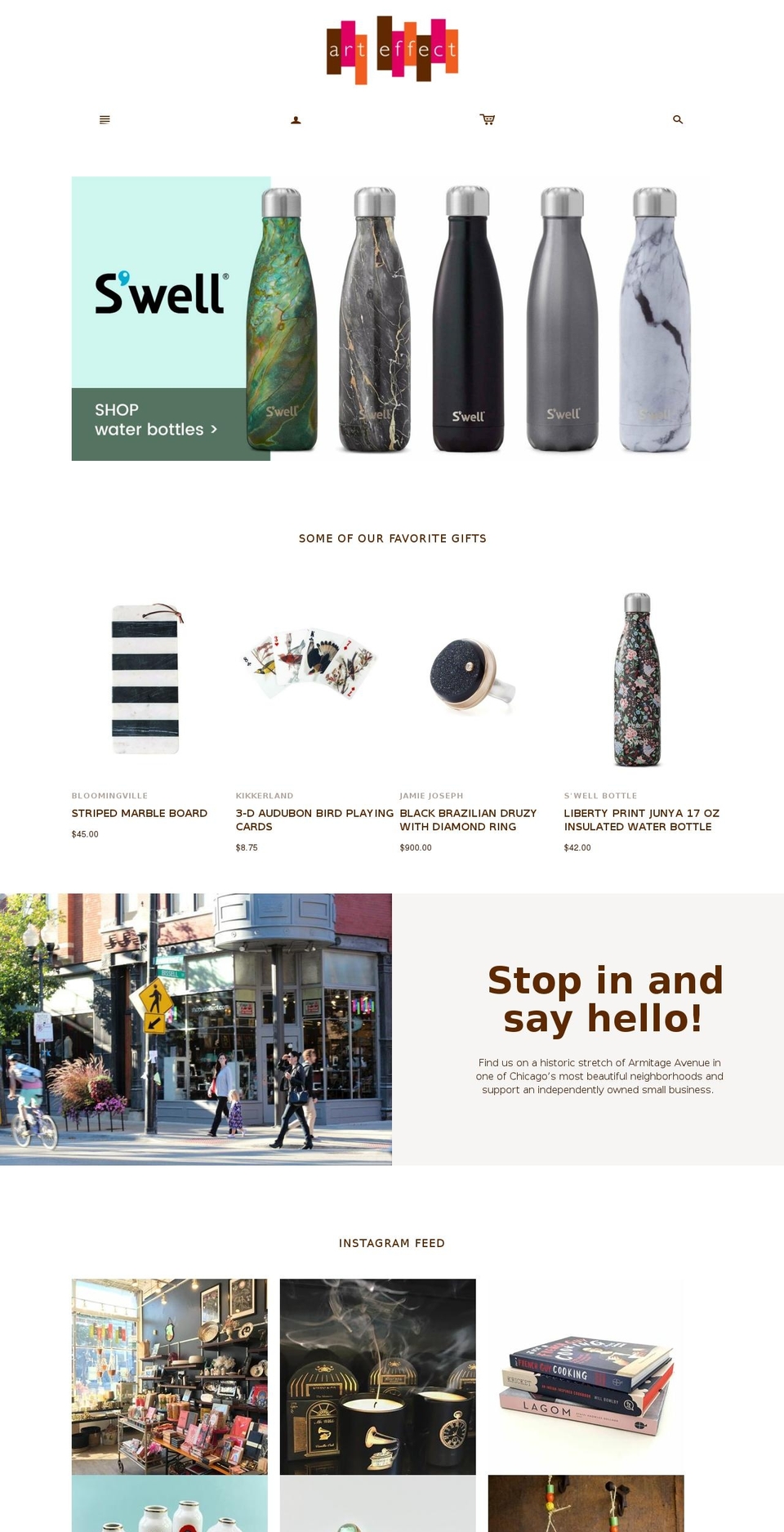 arteffectchicago.com shopify website screenshot