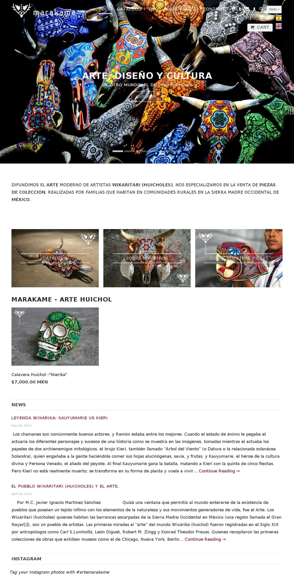 artemarakame.com shopify website screenshot