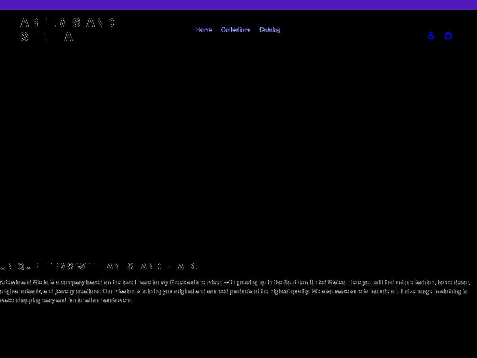 artemisandstella.com shopify website screenshot