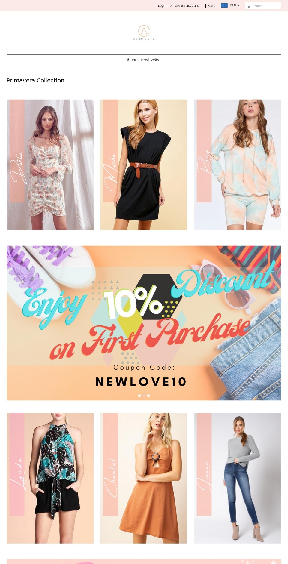artemischic.com shopify website screenshot