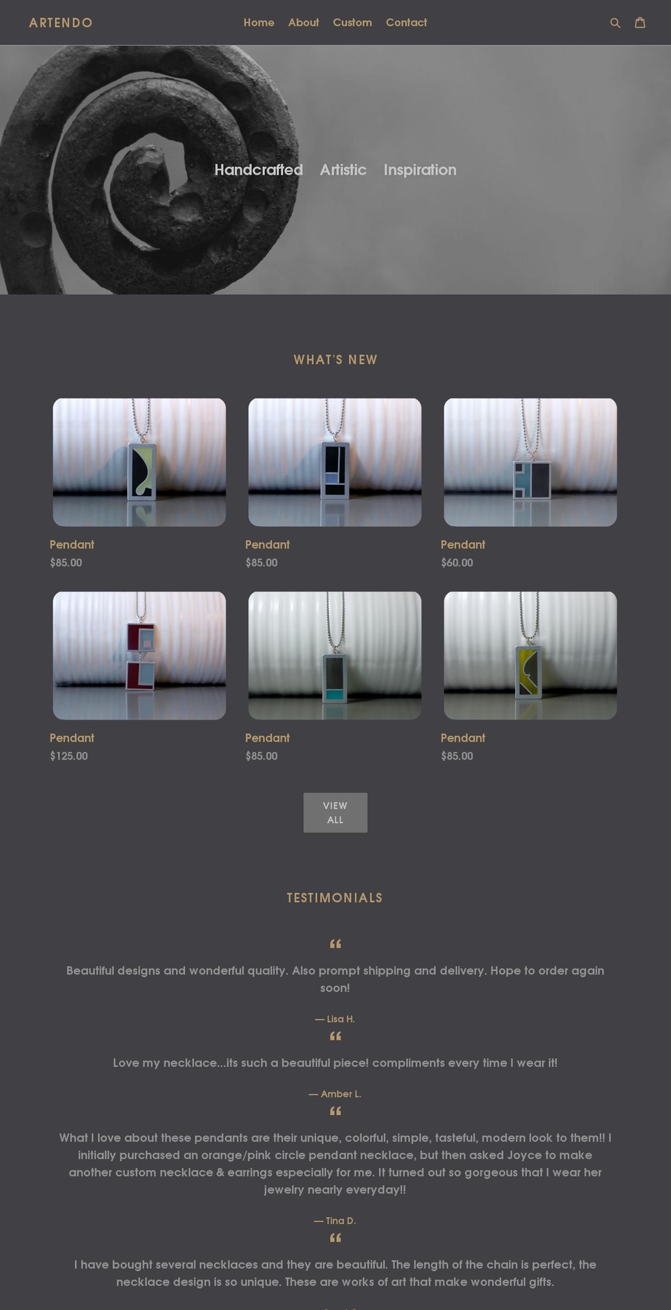 artendodesign.com — Shopify storefront screenshot