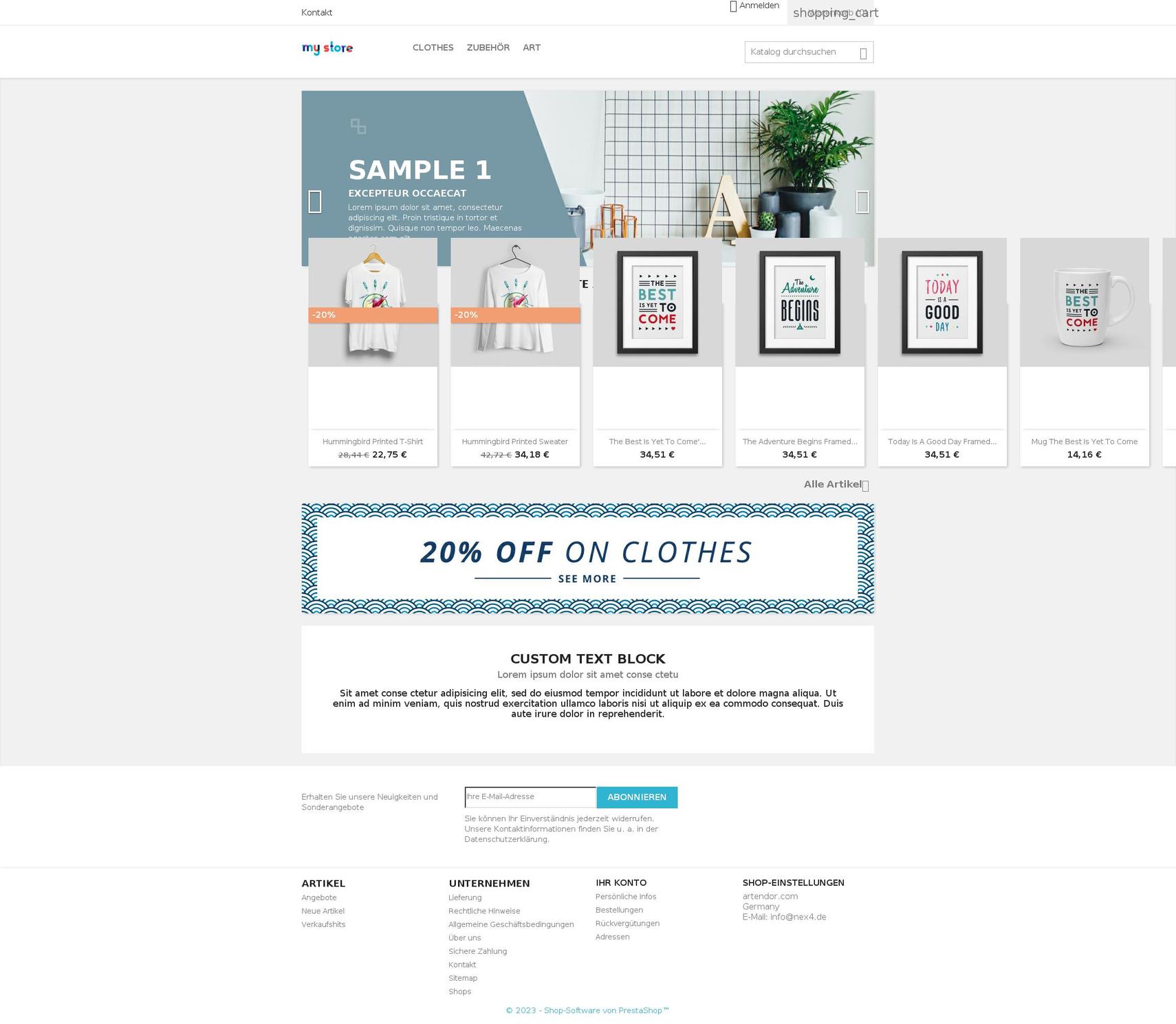artendor.com — Shopify storefront screenshot