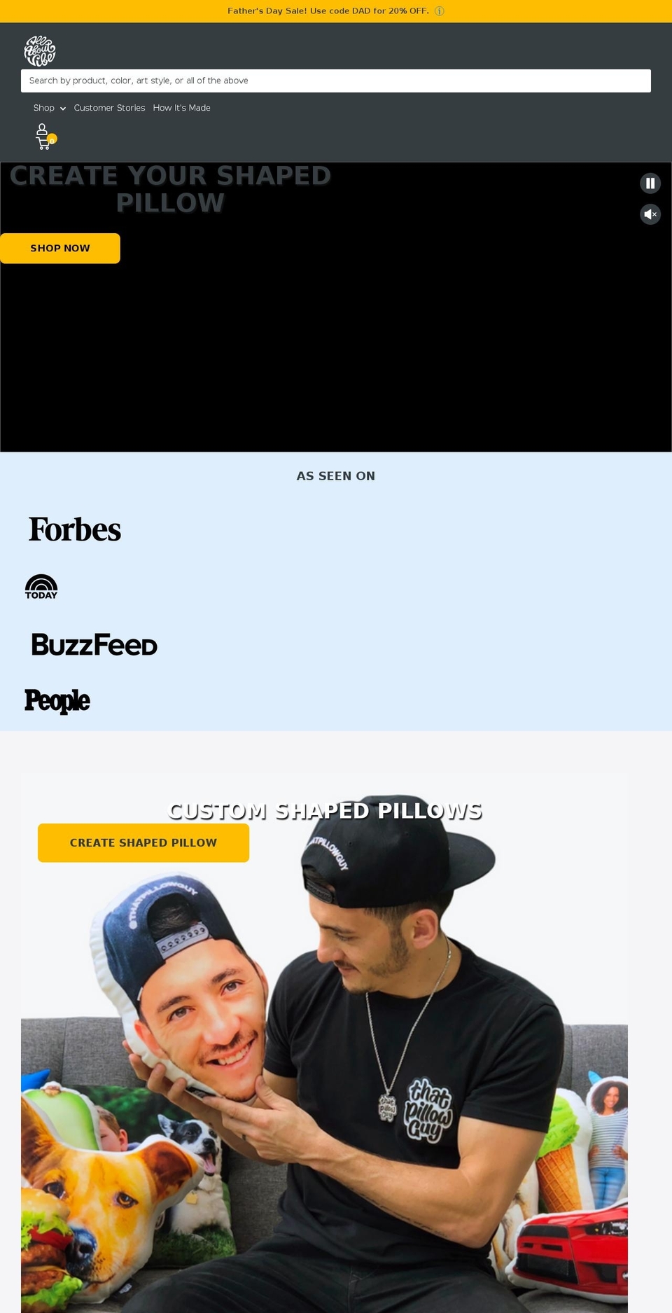 artepillows.com — Shopify storefront screenshot