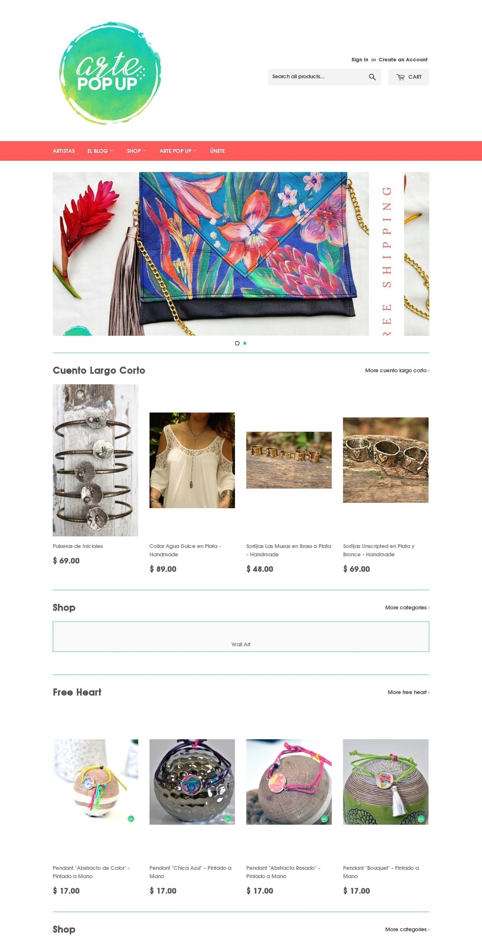 artepopup.com shopify website screenshot