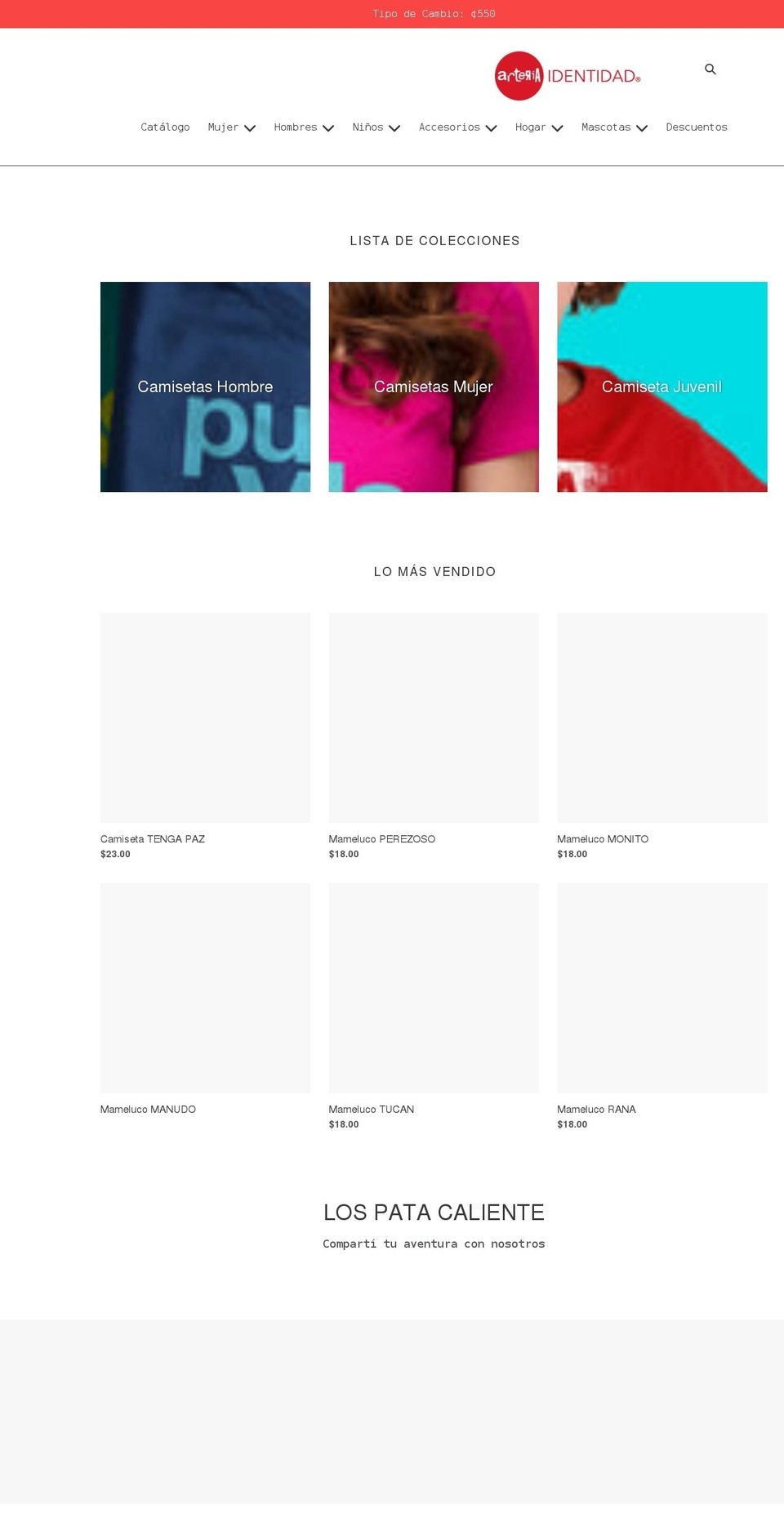 arteriaidentidad.com shopify website screenshot