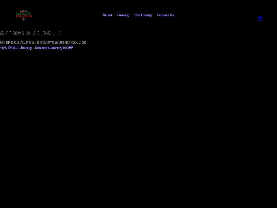 artesaniadelvalle.com shopify website screenshot