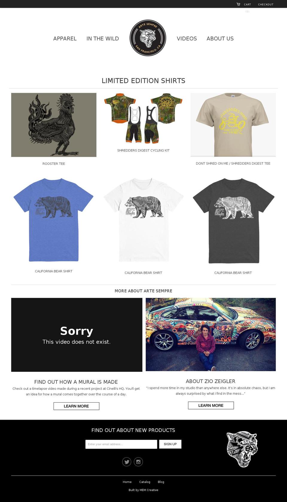 artesempre.com shopify website screenshot