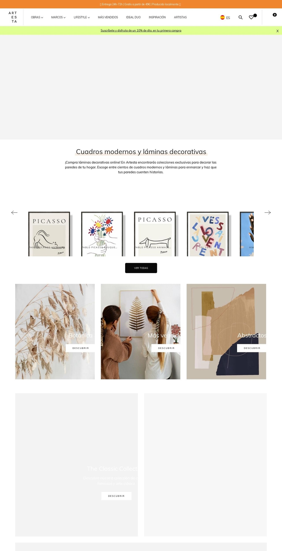 artestaposters.com — Shopify storefront screenshot