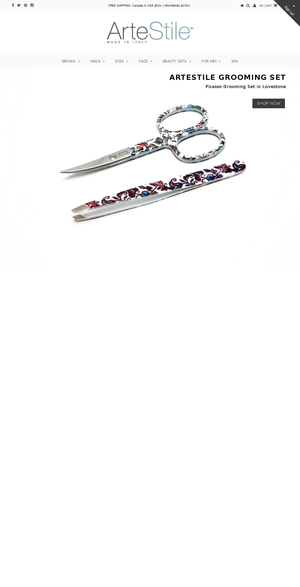 artestilecollection.com shopify website screenshot