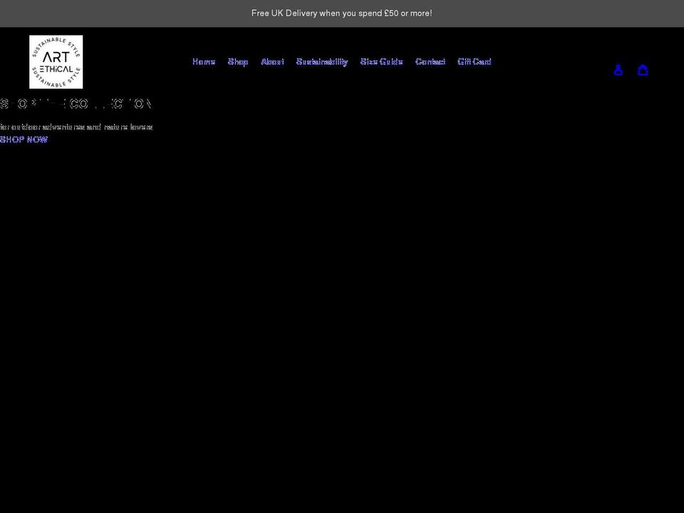 artethical.com shopify website screenshot
