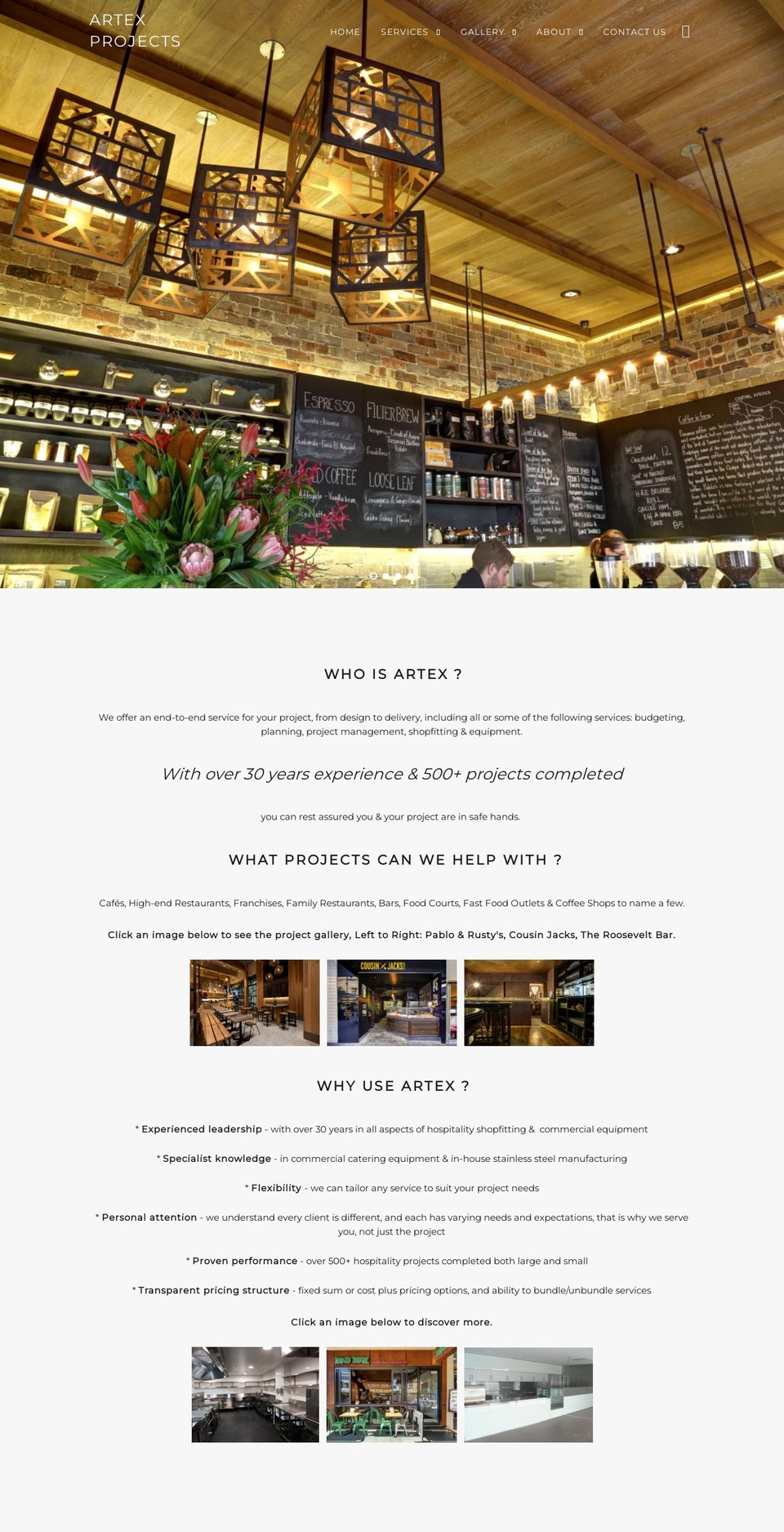 artexprojects.com.au shopify website screenshot