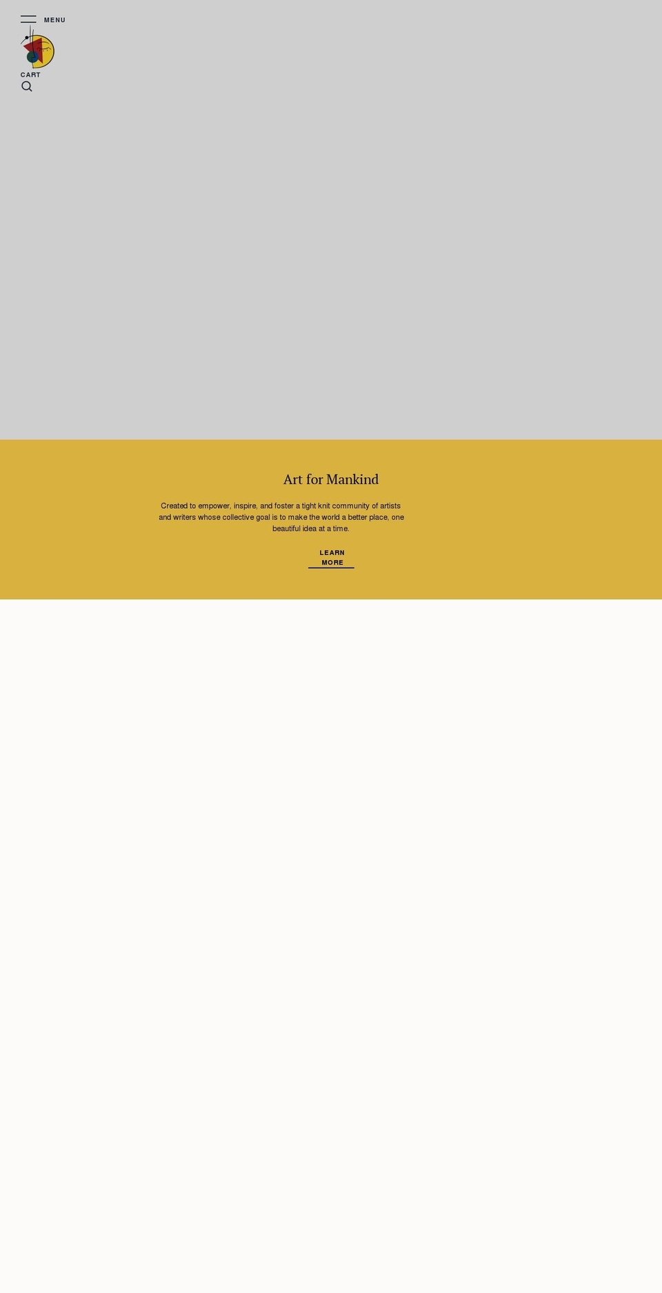 artformankindcollective.com shopify website screenshot
