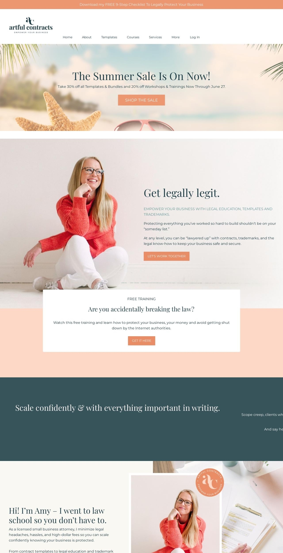 artfulcontracts.com shopify website screenshot