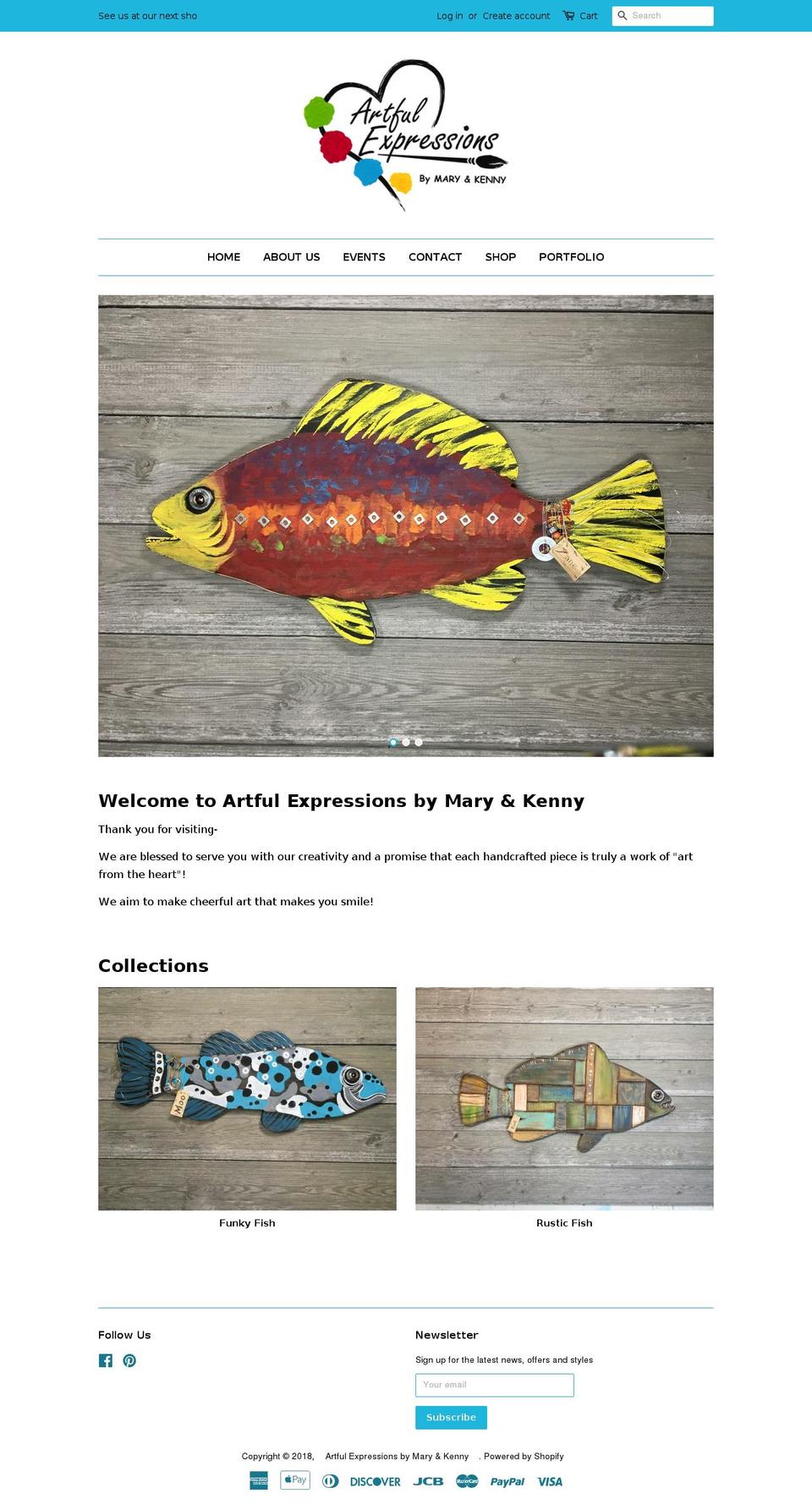 artfulexpress.com shopify website screenshot