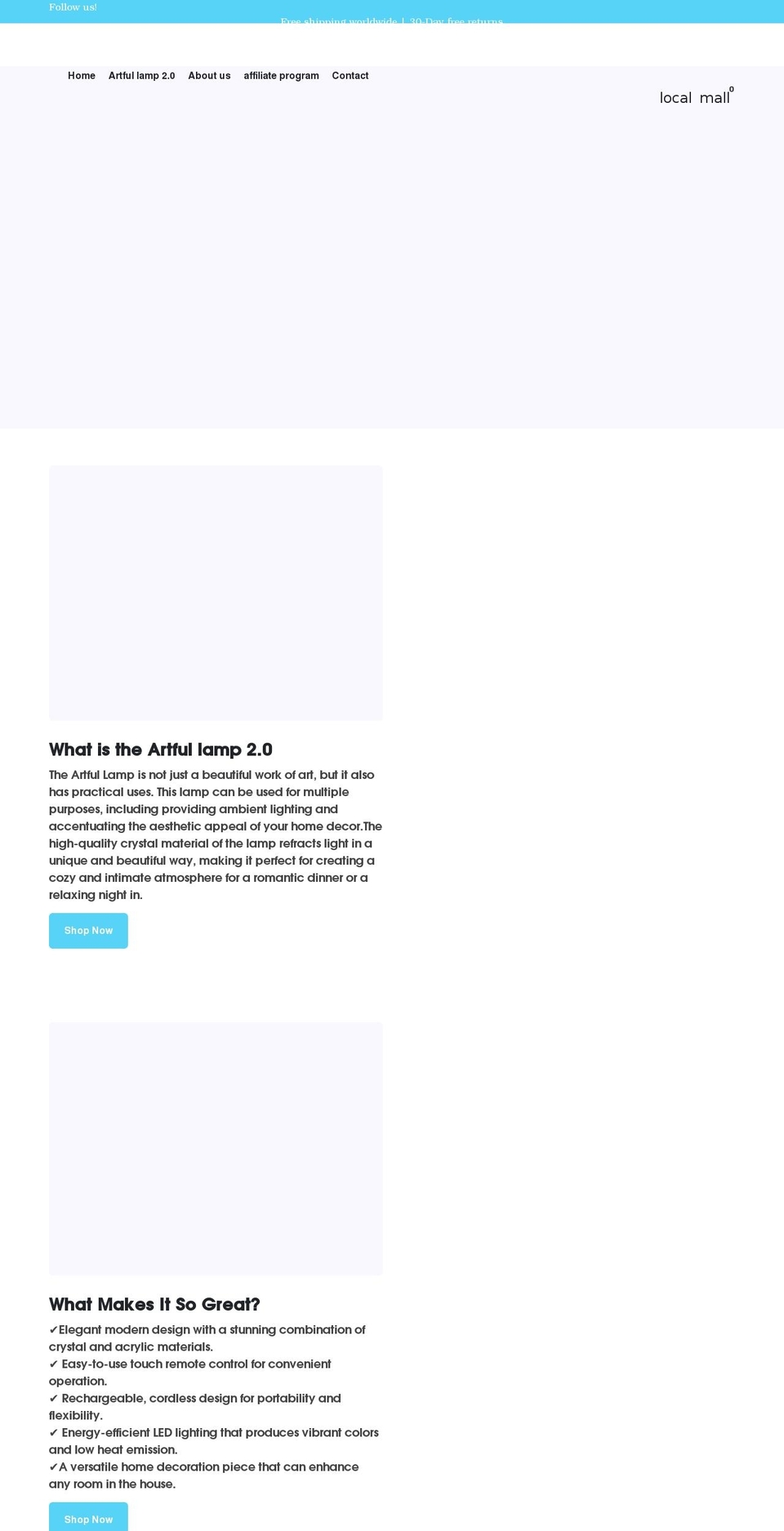 artfulglow.com shopify website screenshot
