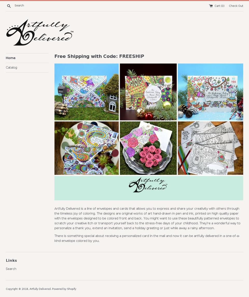 artfullydelivered.com — Shopify storefront screenshot